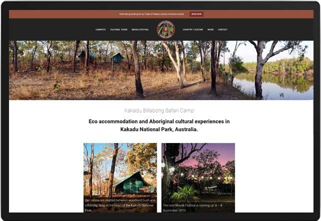 Kakadu Billabong Safari Camp website, design and Wordpress build by Birdhouse Digital
