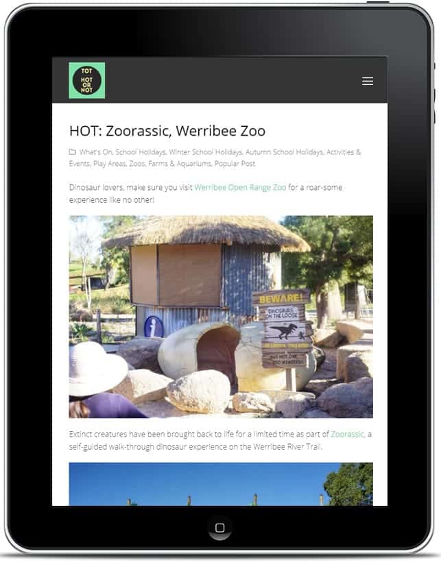 Tot Hot or Not website, design and Wordpress build by Birdhouse Digital