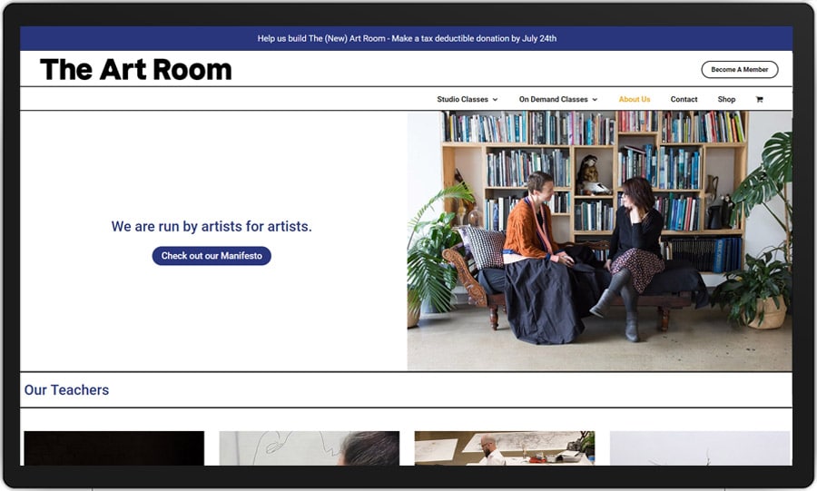 The Art Room website about page