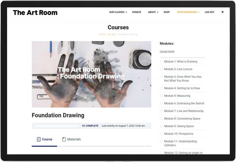 The Art Room Online Course: screenshot