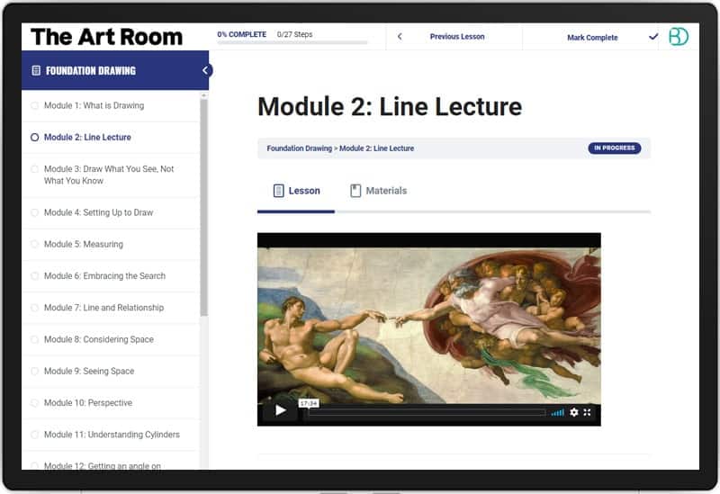 The Art Room Online Course: screenshot