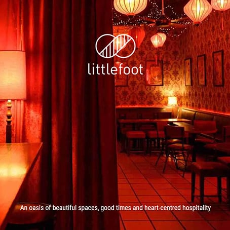 Littlefoot bar - detail of homepage design